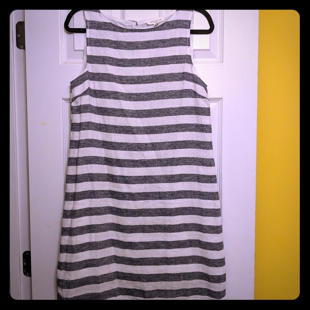 Blue/White Striped Linen Dress size S